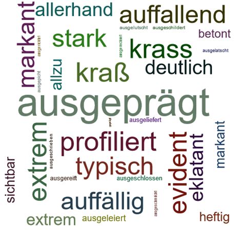 ausgeprägt synonym|anderes wort für ausprägt.